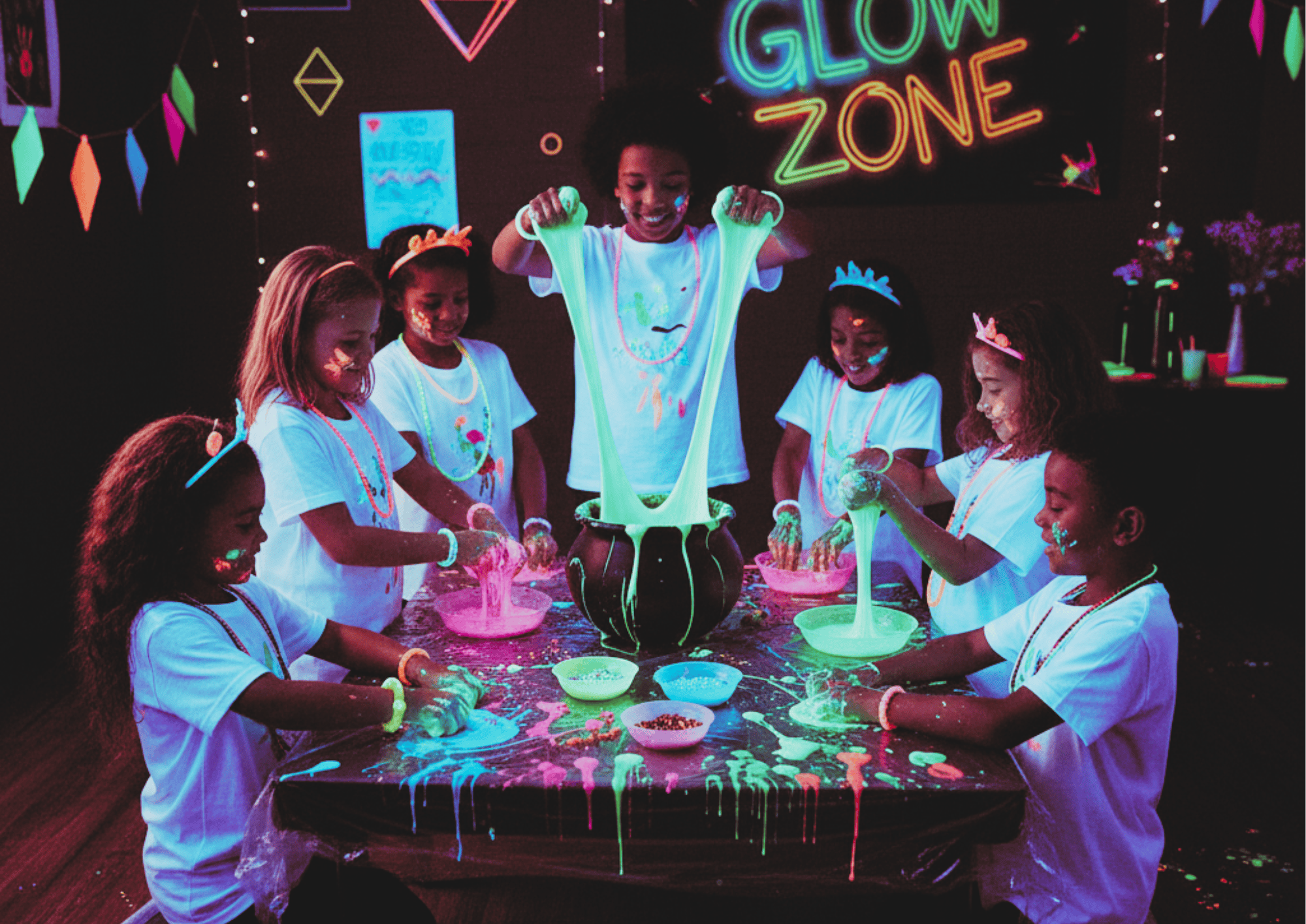 Hall Hire Packages Original GLOW AND SLIME DISCO PARTY