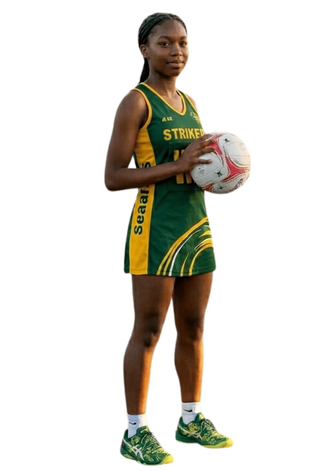 Netball standing with Ball